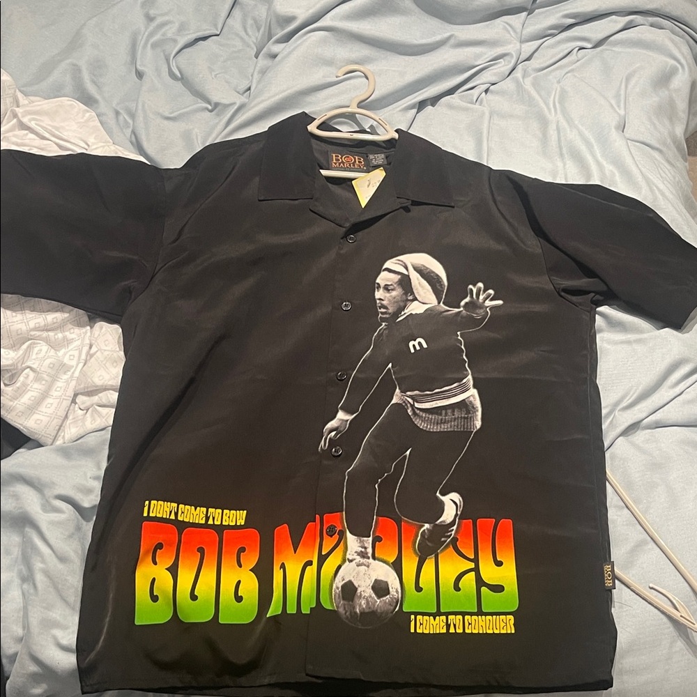 Bob Marley button up tee
